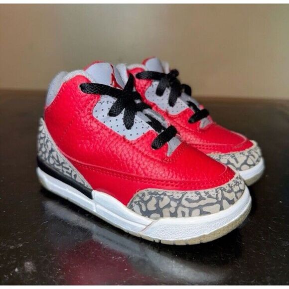 Nike Air Jordan 3 Retro Unite Red White CQ0489-600 Toddler Baby Boys Size 6C - Picture 1 of 5